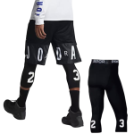 Компрессионные штаны 23 черные 3 4